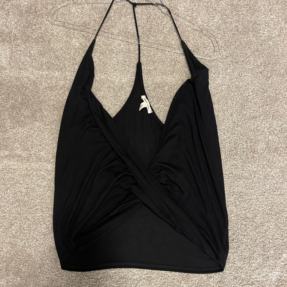 Urban Outfitters black cross front tank size S